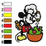 Mickey Mouse Chef Embroidery Design